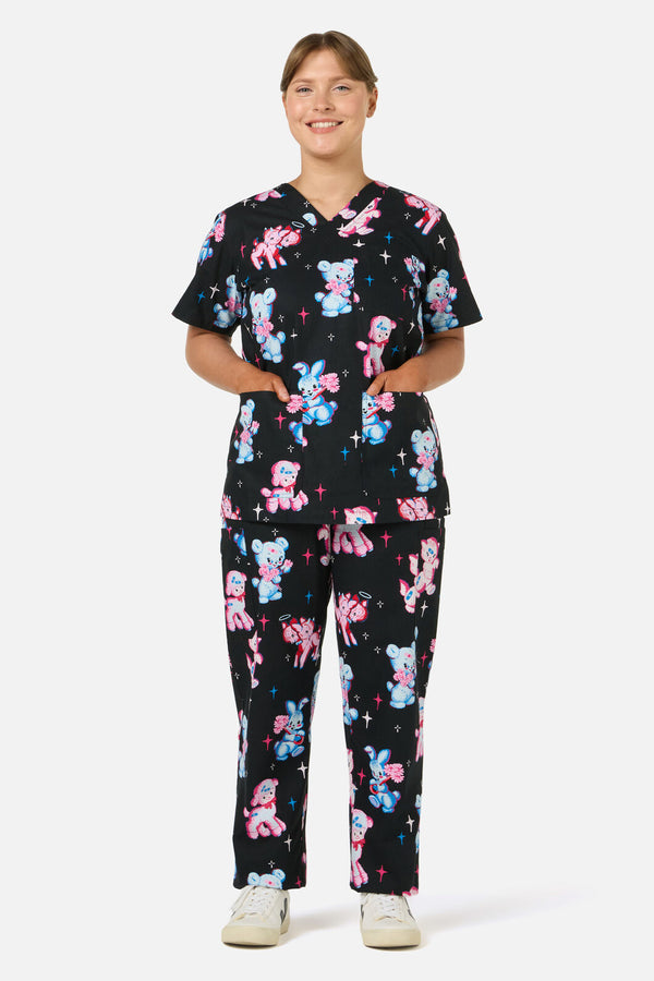 Scrubs With Love - Poppet scrub set - black