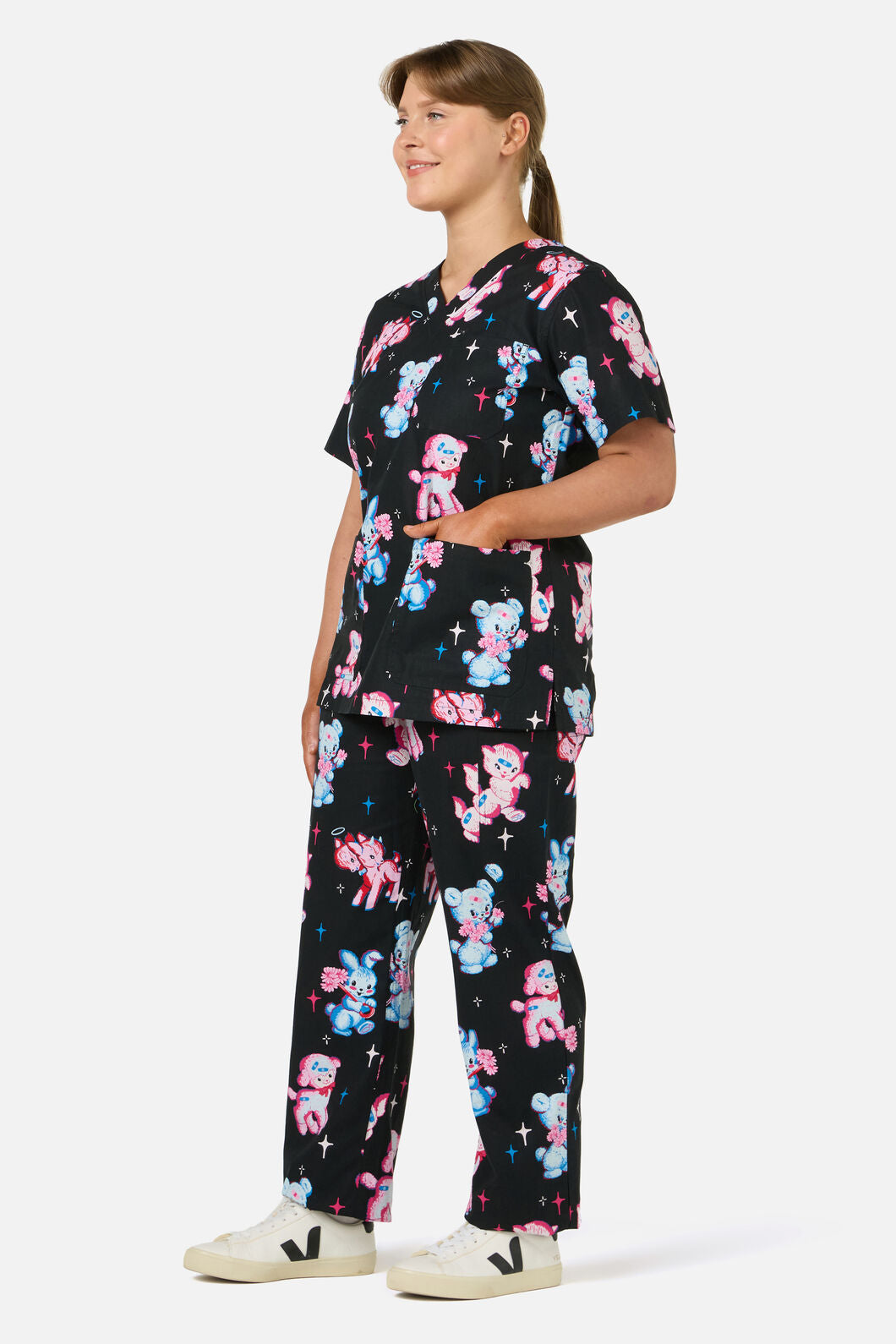 Scrubs With Love - Poppet scrub set - black