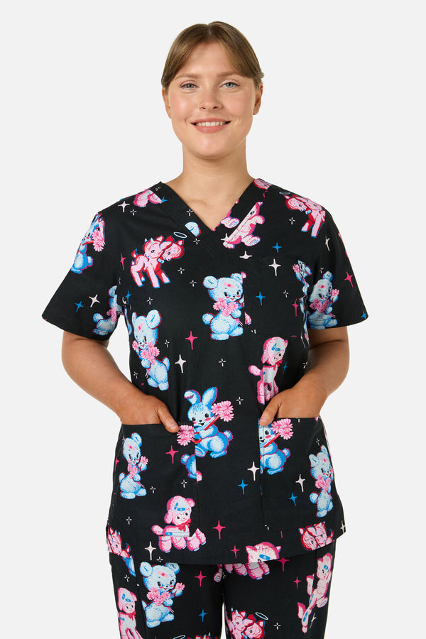 Scrubs With Love - Poppet scrub set - black