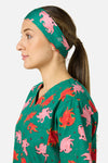 Scrubs With Love - Octopi scrub headband - green