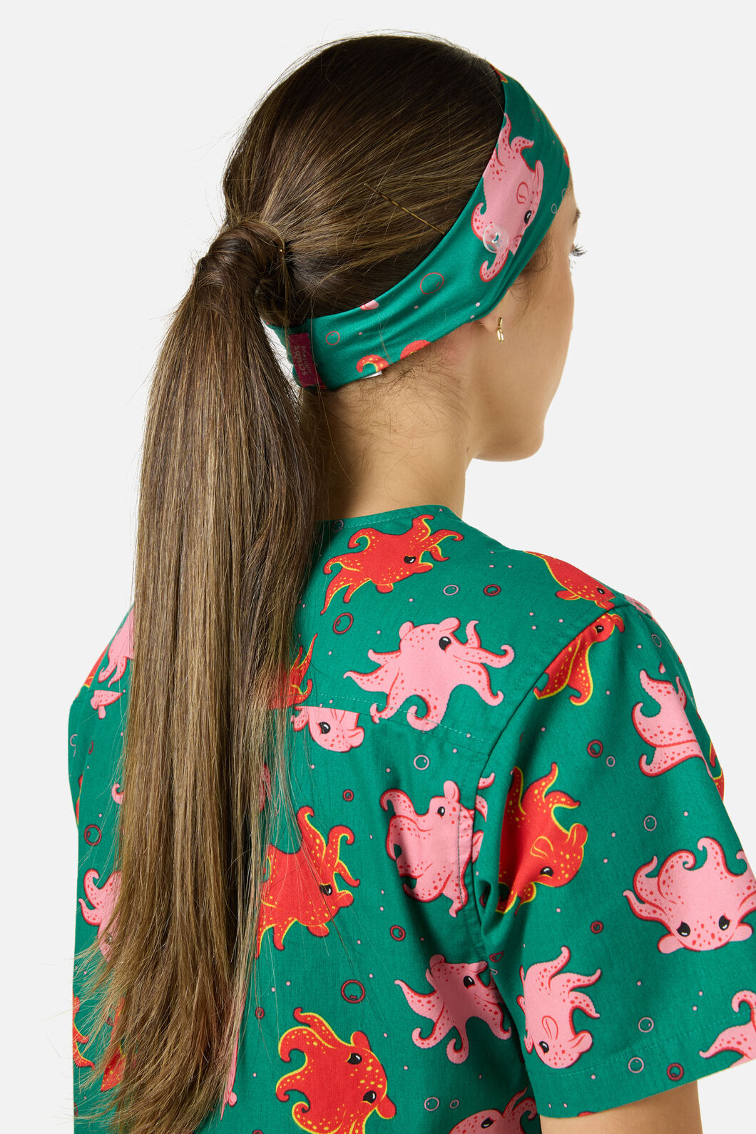 Scrubs With Love - Octopi scrub headband - green