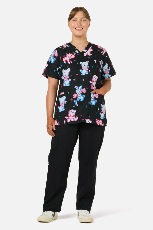 Scrubs With Love - Poppet Top & Pant scrub set - black