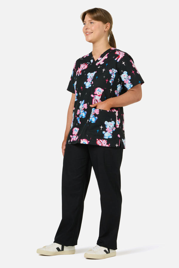 Scrubs With Love - Poppet Top & Pant scrub set - black