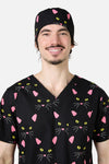 Scrubs With Love - Night Cat scrub hat - black