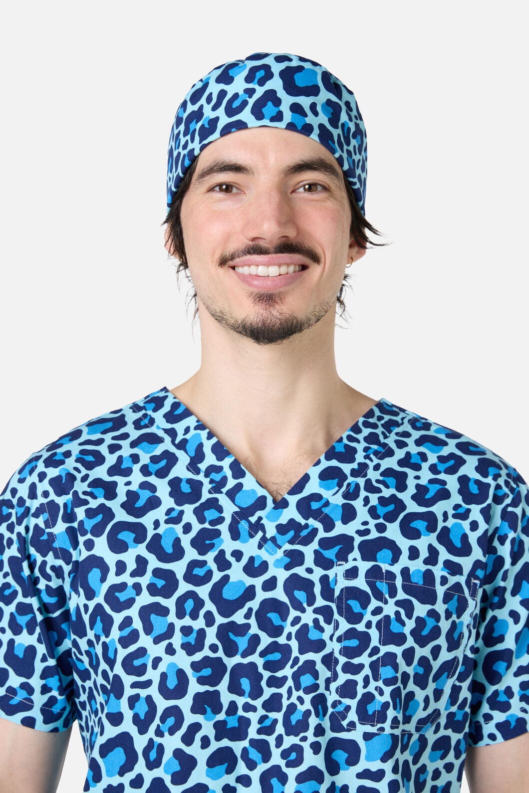Scrubs With Love - Leopard Cub scrub hat - blue