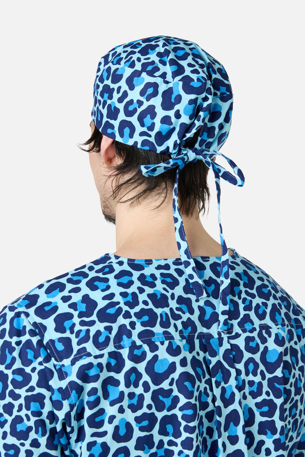Scrubs With Love - Leopard Cub scrub hat - blue