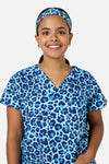 Scrubs With Love - Leopard Cub scrub headband - blue