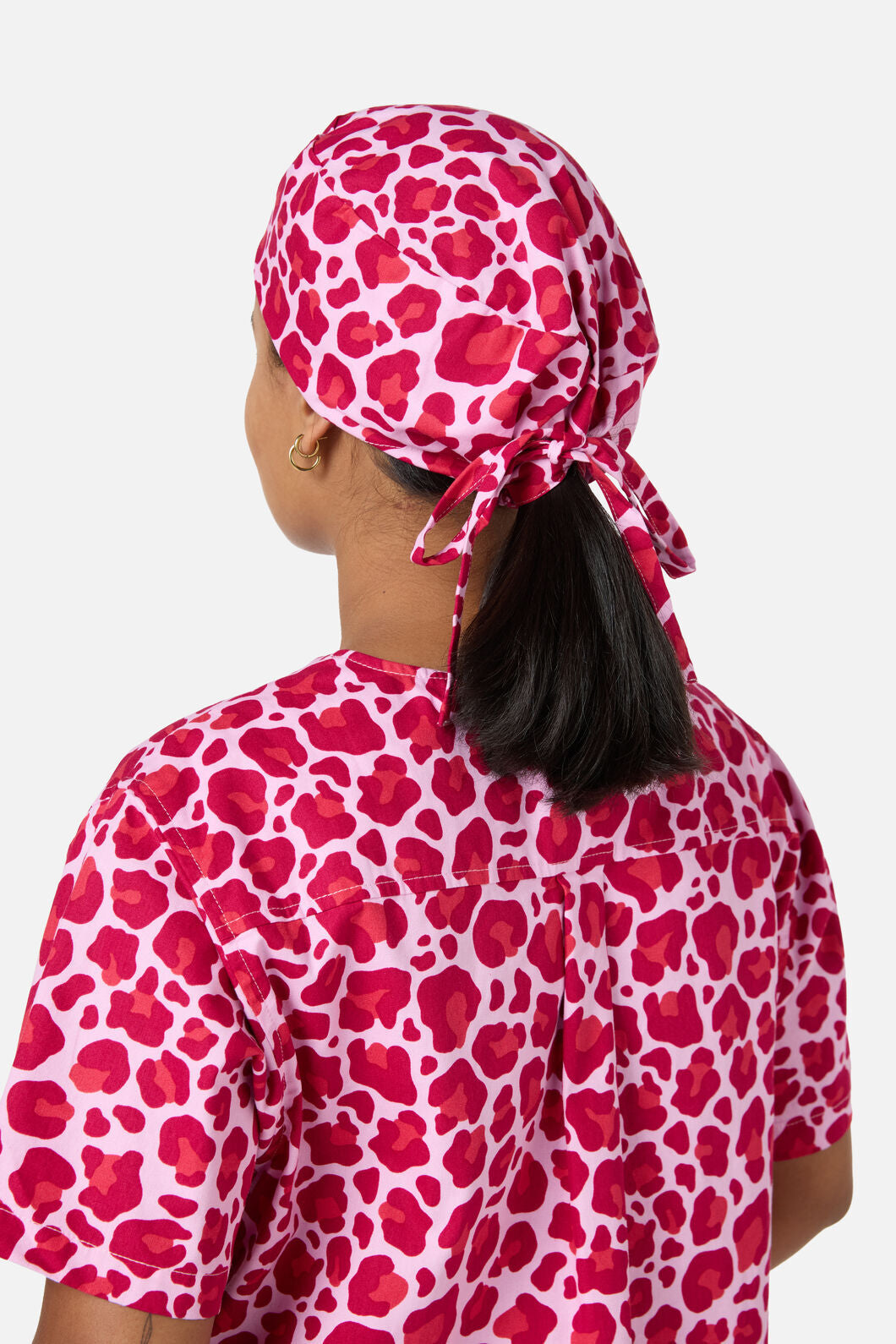Scrubs With Love - Leopard Cub scrub hat Pink - pink