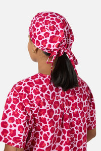 Scrubs With Love - Leopard Cub scrub hat Pink - pink