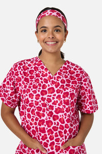 Scrubs With Love - LeopardCub scrub headband Pink - pink