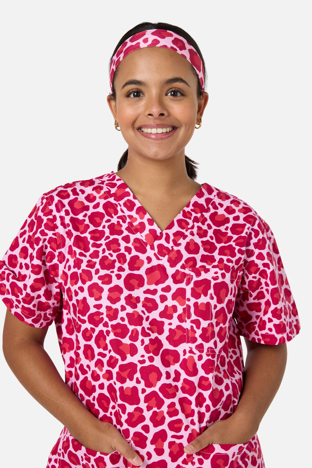 Scrubs With Love - LeopardCub scrub headband Pink - pink