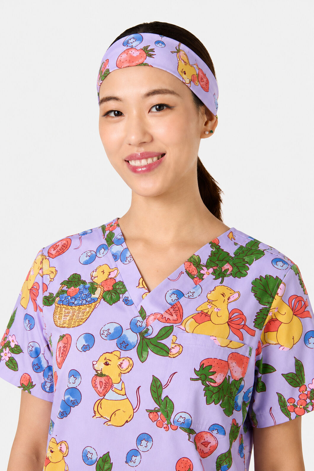 Scrubs With Love - Hamper Mouse scrub headband - lilac