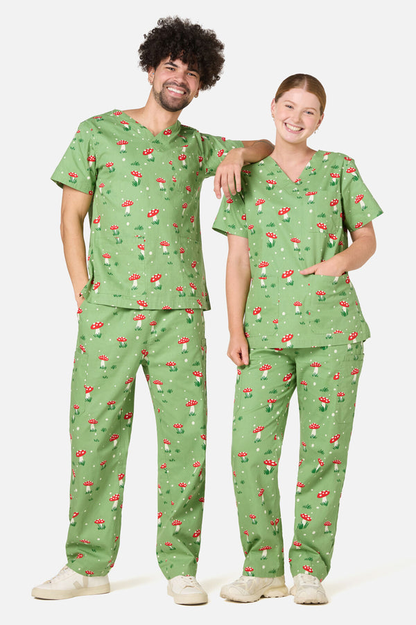Scrubs With Love - Toadstool Scrub Set - green
