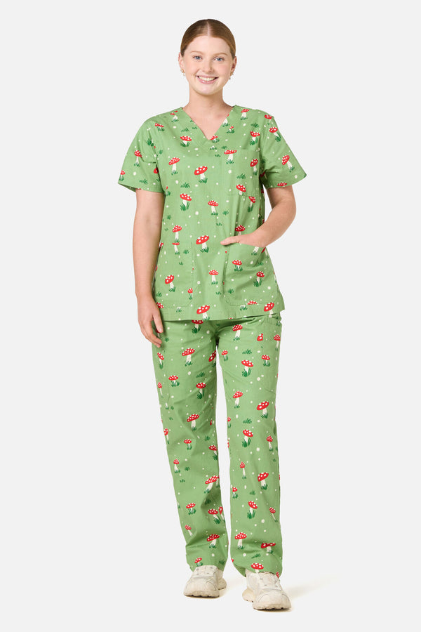 Scrubs With Love - Toadstool Scrub Set - green