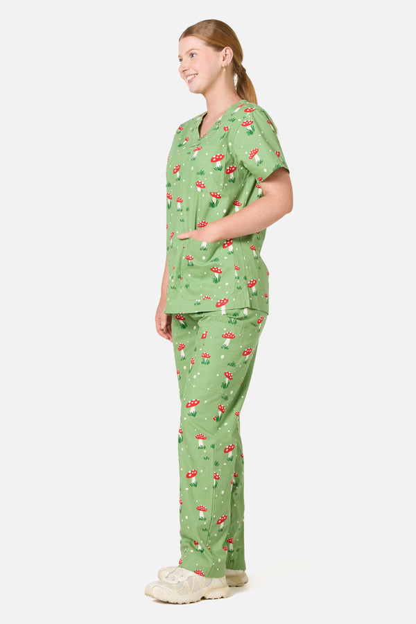 Scrubs With Love - Toadstool Scrub Set - green