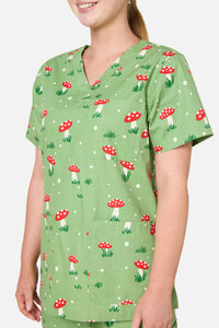 Scrubs With Love - Toadstool Scrub Set - green