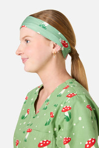 Scrubs With Love - Toadstool Scrub Headband - green