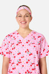 Scrubs With Love - Cherry Stars Scrub Headband - pink