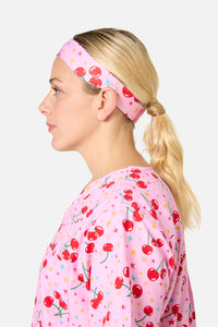 Scrubs With Love - Cherry Stars Scrub Headband - pink