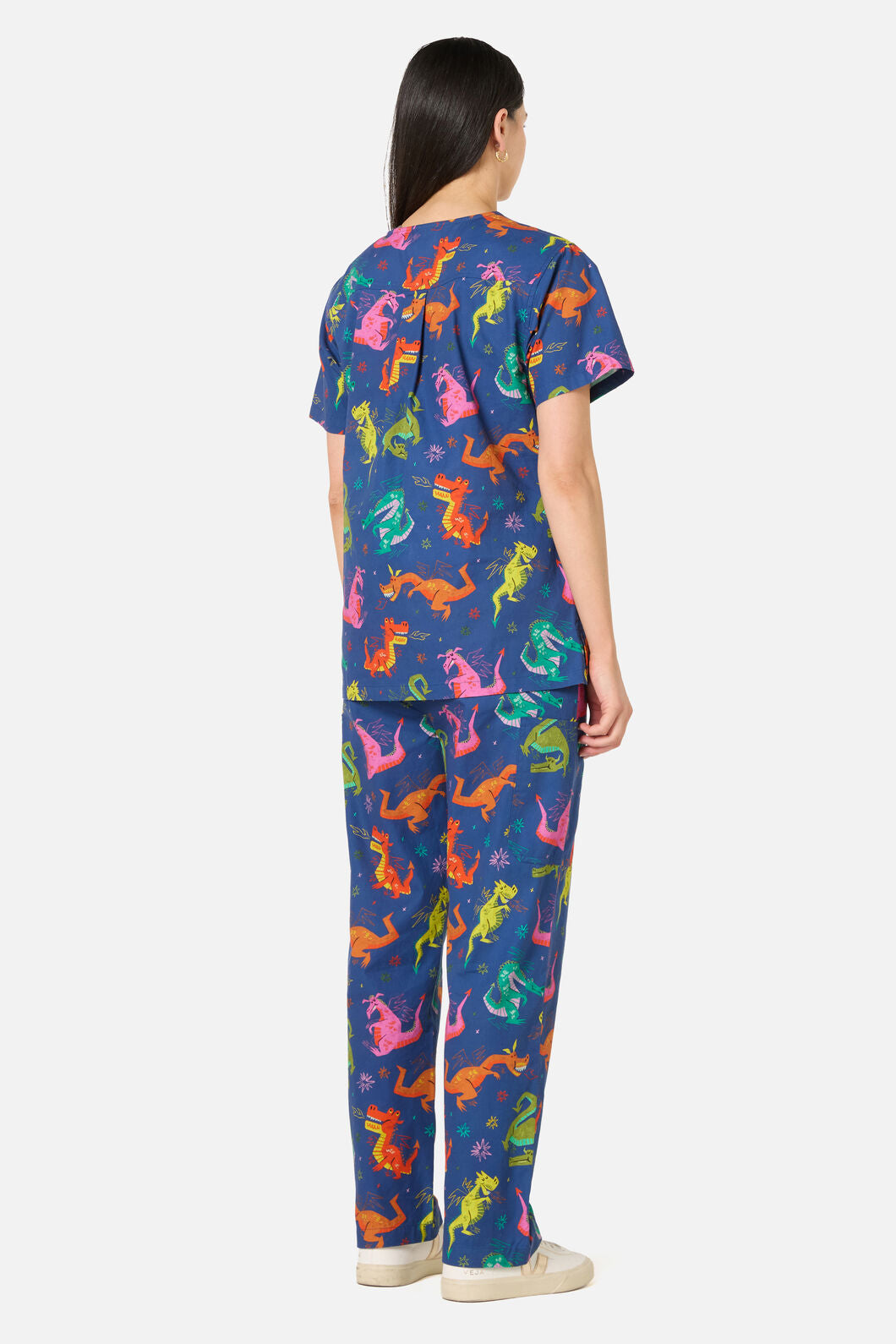 Scrubs With Love - Flying Dragon Scrub Set - navy