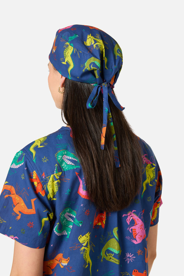 Scrubs With Love - Flying Dragon Scrub Hat - navy