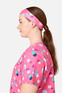 Scrubs With Love - Polka Dots Scrub Headband - pink