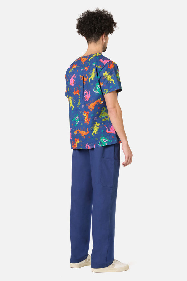Scrubs With Love - Flying Dragon Top & Pant Scrubs - navy