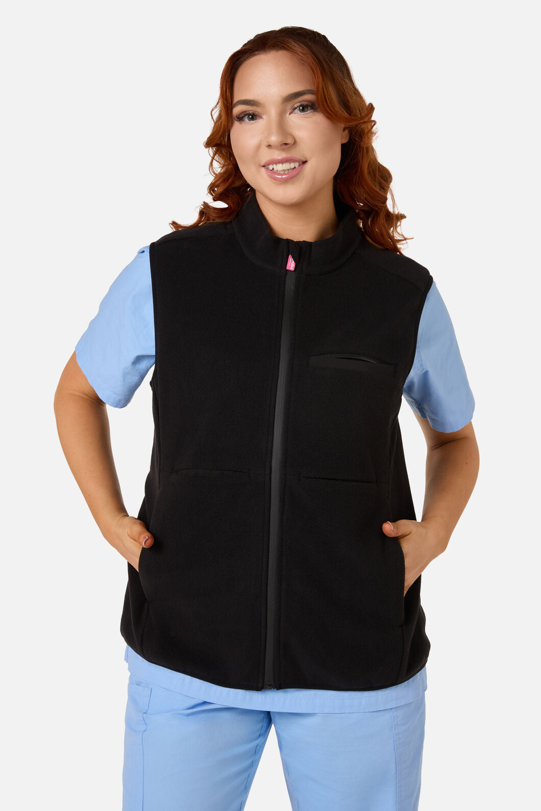 Scrubs With Love - Scrubs Black Polar Fleece Vest - black