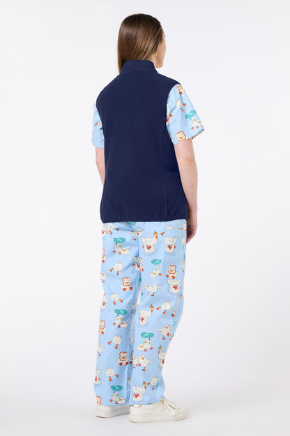 Navy Polar Fleece Scrub Vest