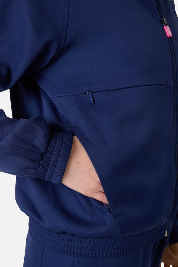 Scrubs With Love - Scrub Womens Navy Zip Up Jacket - navy