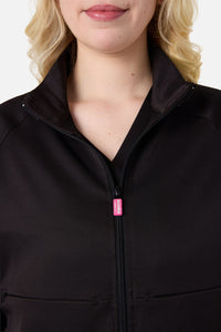 Scrubs With Love - Scrub Wmns Black zip up Jacket - black