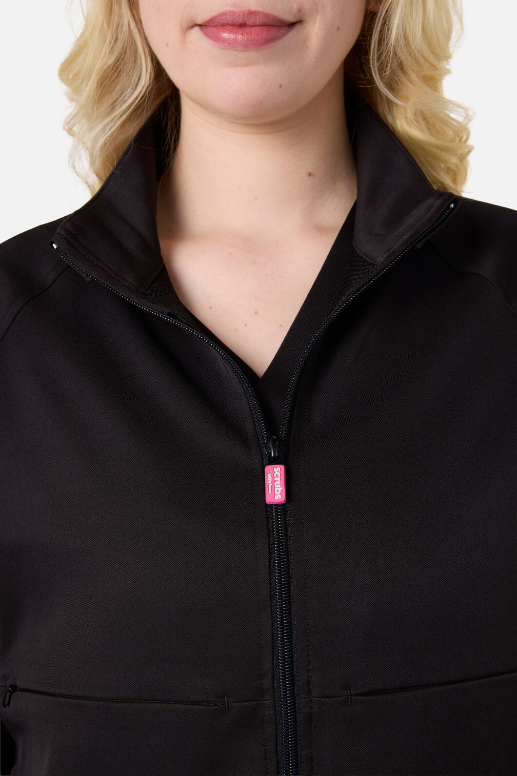 Scrubs With Love - Scrub Wmns Black zip up Jacket - black