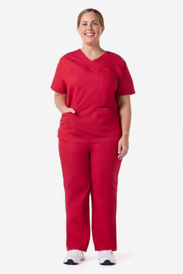 Scrubs With Love - Scrubswithlove Red Scrub Set - red