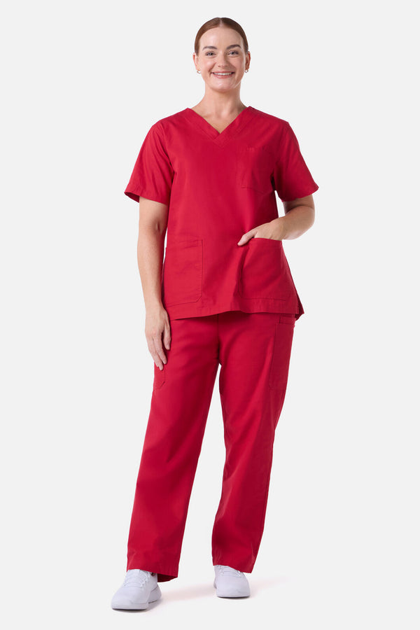 Scrubs With Love - Scrubswithlove Red Scrub Set - red