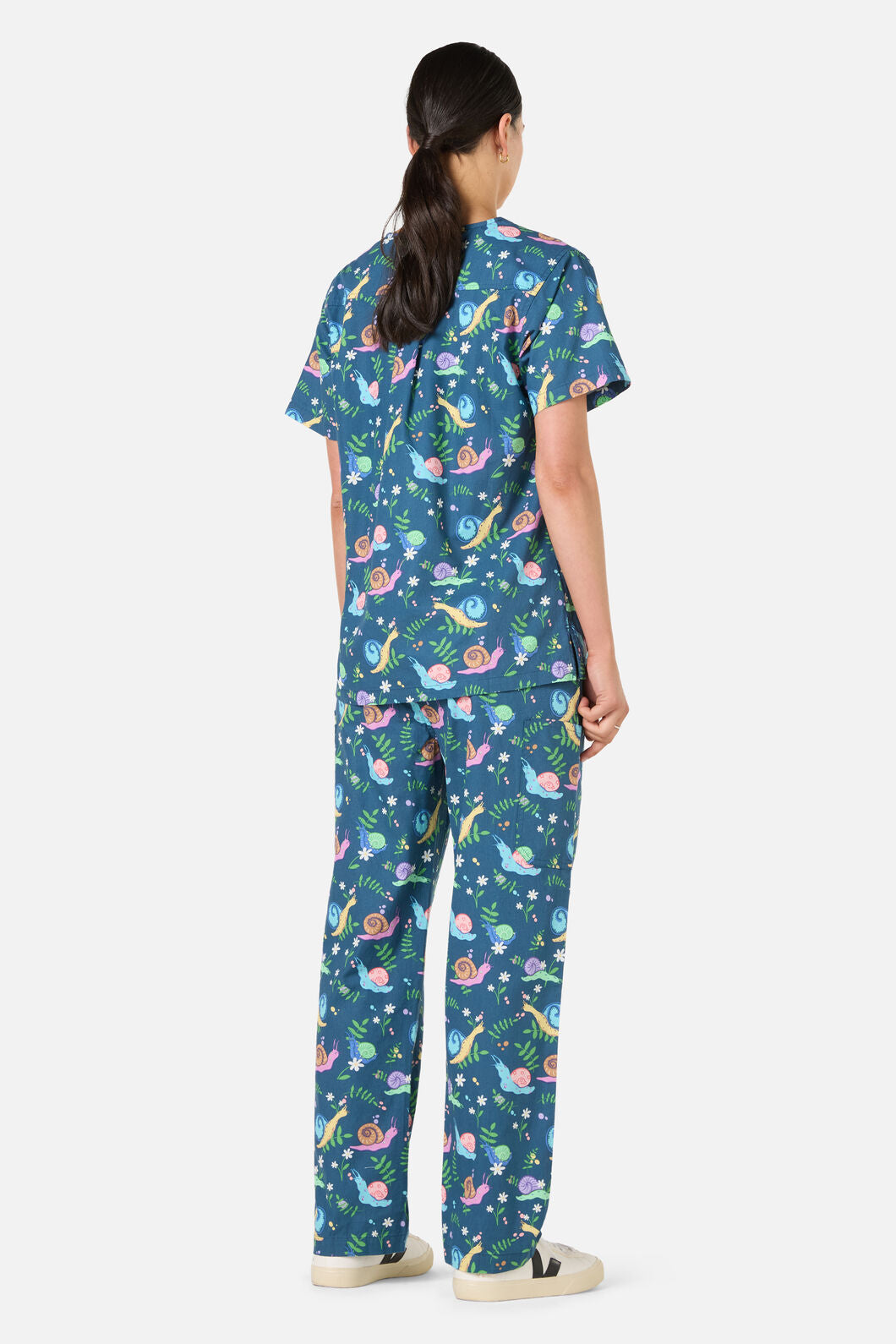 Scrubs With Love - Snailed It Scrub Set - blue