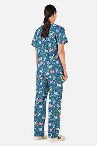 Scrubs With Love - Snailed It Scrub Set - blue