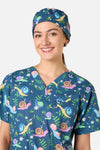 Scrubs With Love - Snailed It Scrub Hat - blue