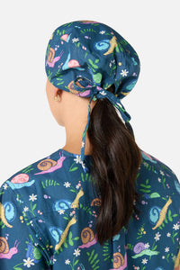 Scrubs With Love - Snailed It Scrub Hat - blue