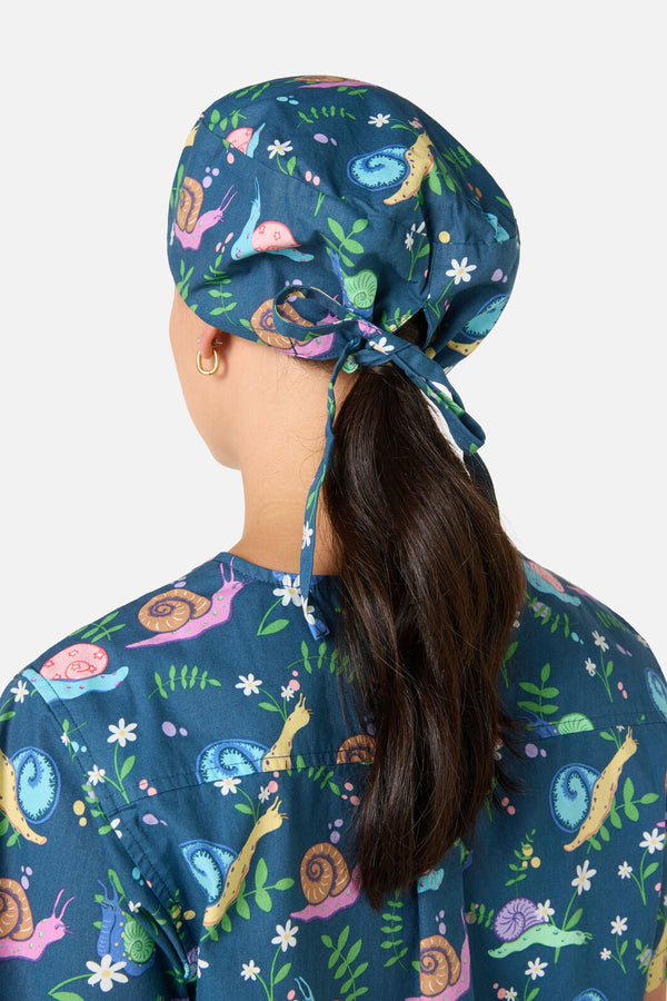 Scrubs With Love - Snailed It Scrub Hat - blue
