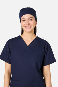 Scrubs With Love - 100% Cotton Navy Scrub Hat - navy