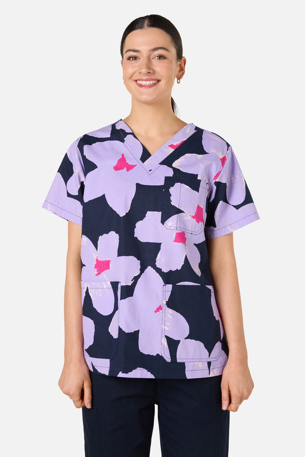 Scrubs With Love - Poppy Blue Top& Pant scrub set - navy