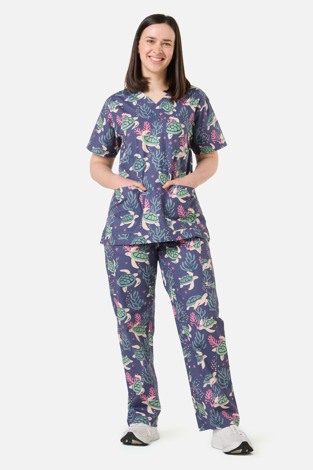 Scrubs With Love - SEA TURTLE SCRUB SET - blue