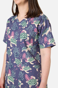 Scrubs With Love - SEA TURTLE SCRUB SET - blue