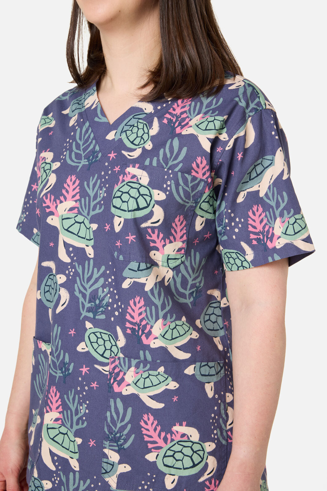 Scrubs With Love - SEA TURTLE SCRUB SET - blue
