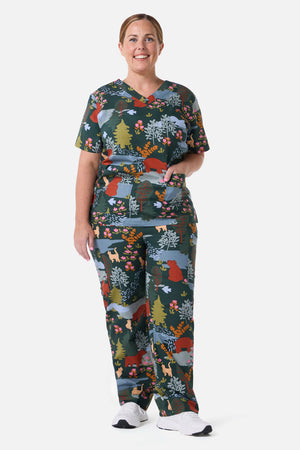 Scrubs With Love - Woodland Bear scrub set - green