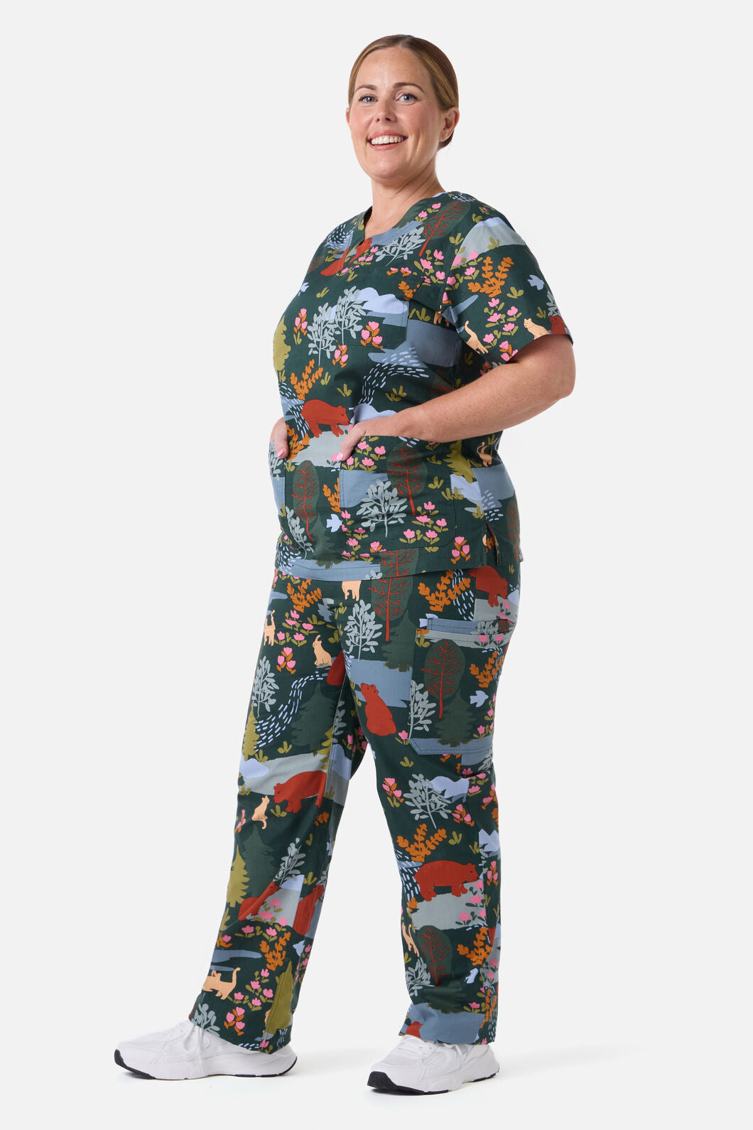 Scrubs With Love - Woodland Bear scrub set - green