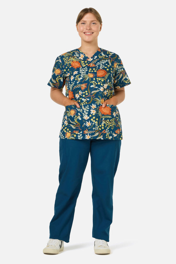 Scrubs With Love - Opal Native Top&Pant scrub set - teal