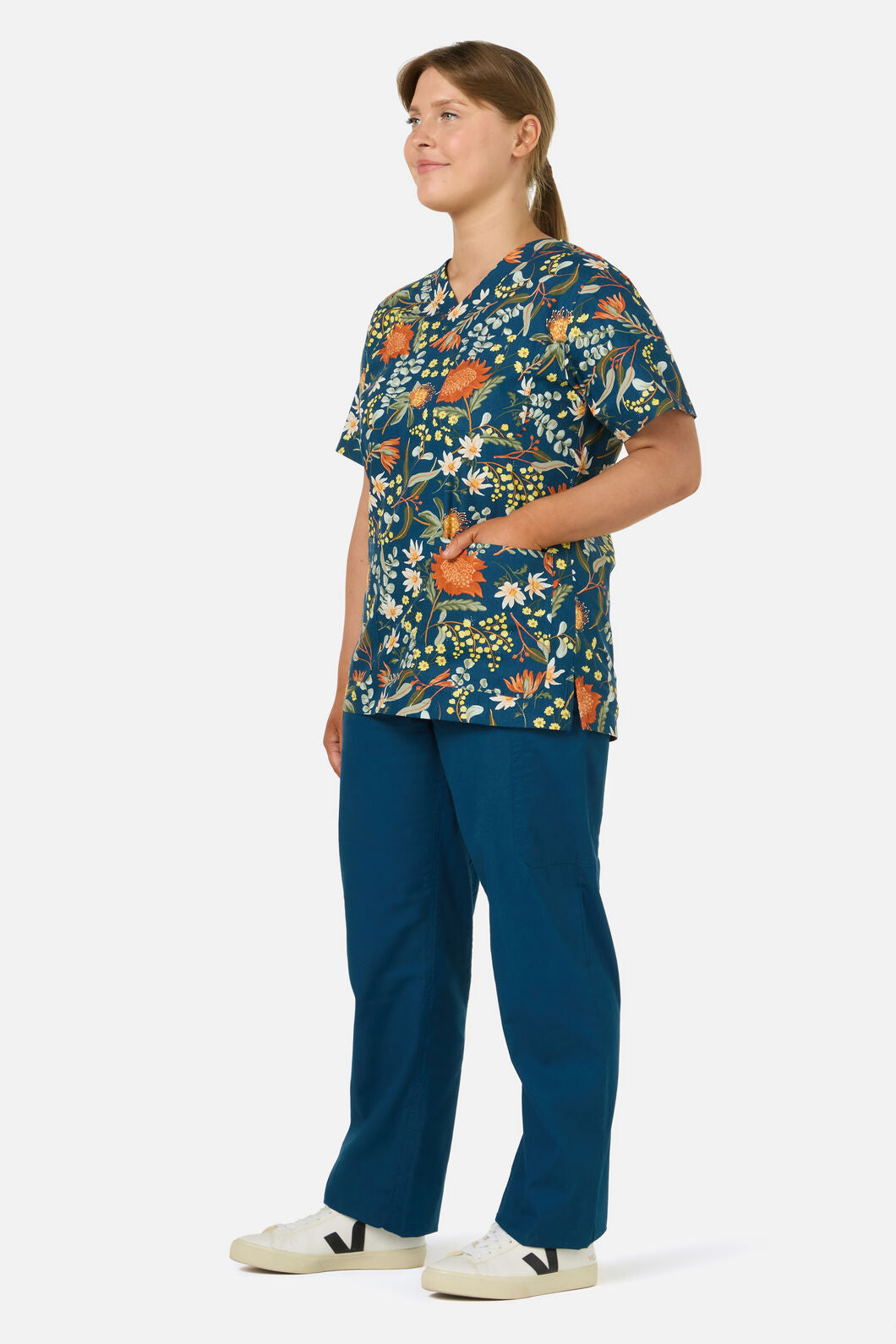 Scrubs With Love - Opal Native Top&Pant scrub set - teal