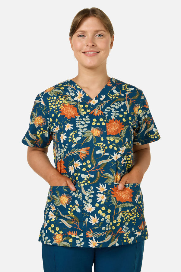 Scrubs With Love - Opal Native Top&Pant scrub set - teal