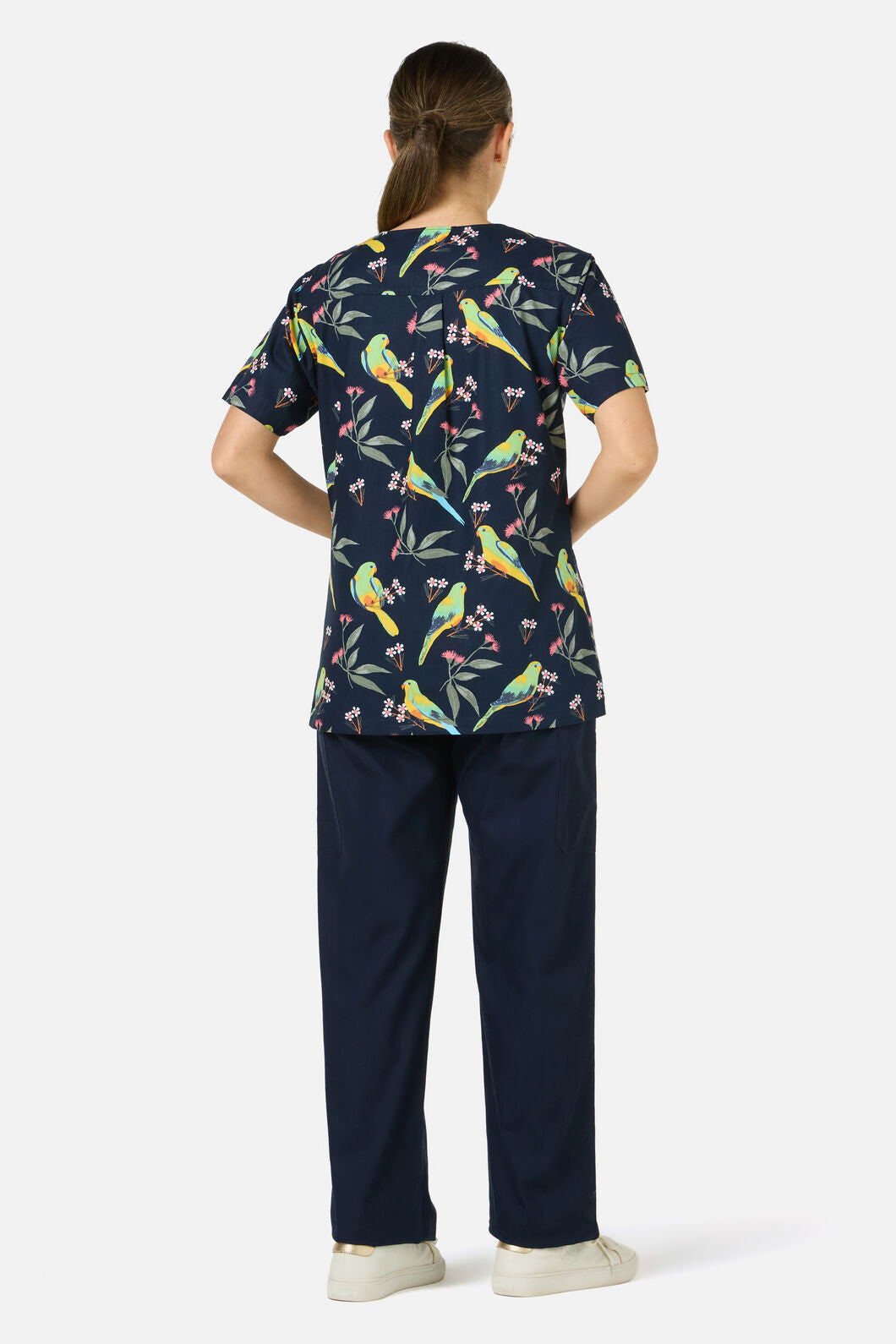 Scrubs With Love - Parrot Top & Pant scrub set - navy